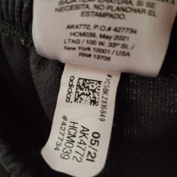 Adidas Girls Gray & Purple Melange Fleece Joggers Size Large 14 - Picture 4 of 4